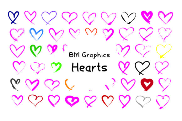 BM Graphics - Hearts: A Display Font for Handmade Magic