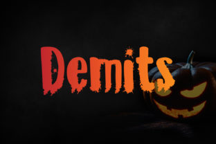 Demits: A Spooky Display Font for Halloween-Themed Branding