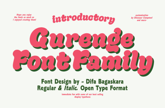 Gurenge Display Fonts for Lively Web Design