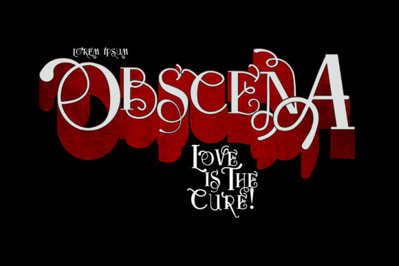 Obscena: A Bold Display Typeface for Retro Editorial Design