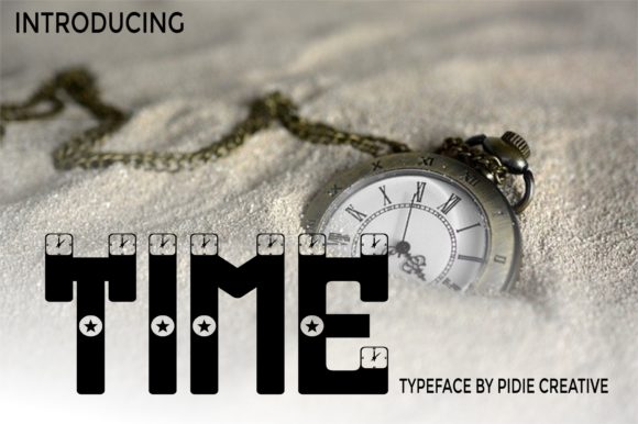 Time: A Unique Decorative Typeface for Creative Makers